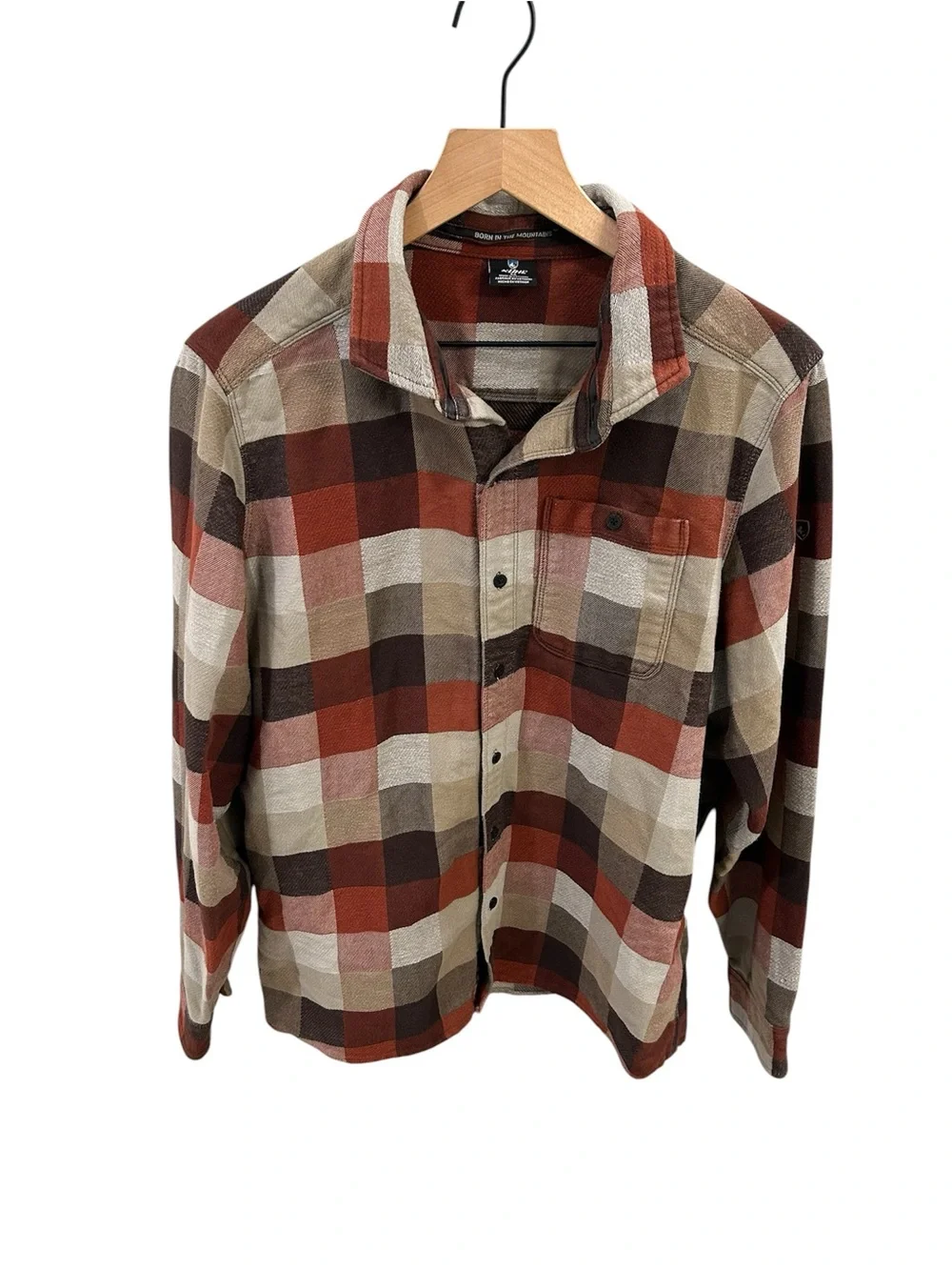 KÜHL Men's Plaid Flannel Button-Down Shirt – Size Medium